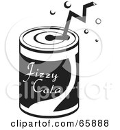 Poster, Art Print Of Black And White Straw In A Soda Can