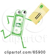 Banknote Character Carrying A Letter