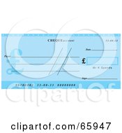 Blue Cheque With Dollar Symbols
