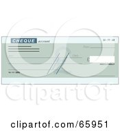 Poster, Art Print Of Green Pound Symbol Cheque With Dollar Symbols