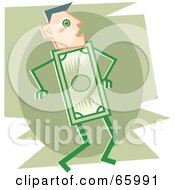 Poster, Art Print Of Dollar Bill Guy With A Human Head