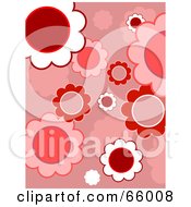 Poster, Art Print Of Flower Design On A Pink Background