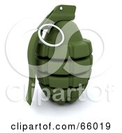 Poster, Art Print Of 3d Green Military Hand Grenade