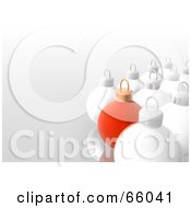 Royalty Free RF Clipart Illustration Of A Soft Background Of Red And White Christmas Baubles