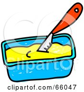 Poster, Art Print Of Sketched Knife In Margarine