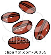 Royalty Free RF Clipart Illustration Of Sketched Coffee Beans