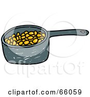 Poster, Art Print Of Sketched Pan Of Baked Beans
