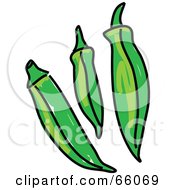 Poster, Art Print Of Three Okra