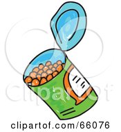 Royalty Free RF Clipart Illustration Of A Green Can Of Baked Beans by Prawny