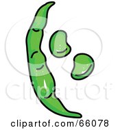 Royalty Free RF Clipart Illustration Of Green Broad Beans