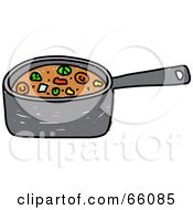 Poster, Art Print Of Sketched Pan Of Stew