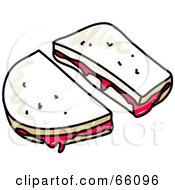 Poster, Art Print Of Sketched Jelly Sandwich