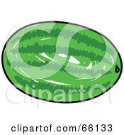 Royalty Free RF Clipart Illustration Of A Sketched Watermelon