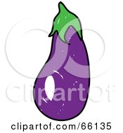 Royalty Free RF Clipart Illustration Of A Shiny Eggplant Purple by Prawny