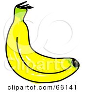Poster, Art Print Of Sketched Yellow Banana
