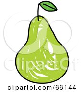Royalty Free RF Clipart Illustration Of A Sketched Pear by Prawny