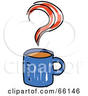 Royalty Free RF Clipart Illustration Of A Sketched Cup Of Tea