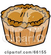 Poster, Art Print Of Sketched Pie With Golden Crust