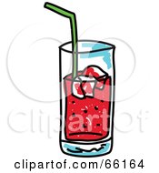 Royalty Free RF Clipart Illustration Of A Sketched Glass Of Soda by Prawny