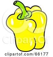 Poster, Art Print Of Sketched Yellow Bell Pepper