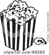 Poster, Art Print Of Black And White Movie Popcorn Container