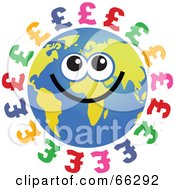 Poster, Art Print Of Global Face Character With Pound Symbols