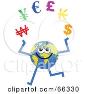Poster, Art Print Of Global Character Juggling Currency