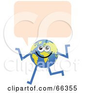 Global Character With A Text Bubble