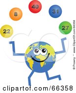 Poster, Art Print Of Global Character Juggling Lottery Balls