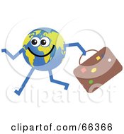 Poster, Art Print Of Global Character Carrying Luggage