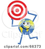 Global Character Holding A Target
