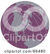 Poster, Art Print Of Gray And Purple Globe