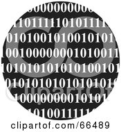 Royalty Free RF Clipart Illustration Of A Black And White Globe Of Binary