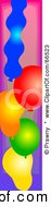 Royalty Free RF Clipart Illustration Of A Side Banner Of Colorful Balloons