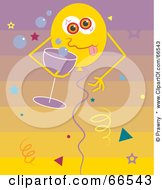 Poster, Art Print Of Drunk Party Balloon With Champagne