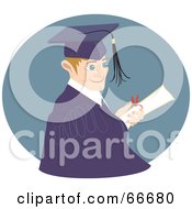 Royalty Free RF Clipart Illustration Of A Pleased Man Graduating