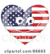 Poster, Art Print Of Happy American Heart