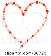 Poster, Art Print Of Heart Made Of Colorful Stars