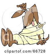 Royalty Free RF Clipart Illustration Of A Crazy Pooch In A Straight Jacket by djart