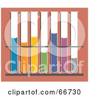 Royalty Free RF Clipart Illustration Of Test Tubes With Colorful Liquids