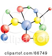 Poster, Art Print Of Colorful Molecule