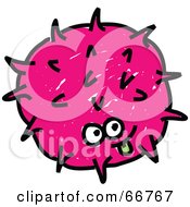 Poster, Art Print Of Spiky Pink Germ
