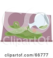 Poster, Art Print Of Germs Spilling From A Jar Over Purple