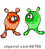 Poster, Art Print Of Orange And Green Germs