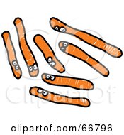 Royalty Free RF Clipart Illustration Of Orange Bird Flu Spores