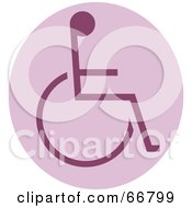 Poster, Art Print Of Purple Wheelchair Circle