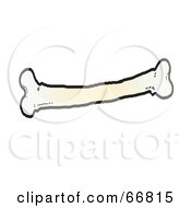 Royalty Free RF Clipart Illustration Of A Long White Bone by Snowy