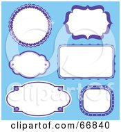 Royalty Free RF Clipart Illustration Of A Digital Collage Of Purple Frames On Blue