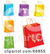 Poster, Art Print Of Digital Collage Of Retail Shopping Bags