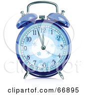 Poster, Art Print Of Blue Winter Alarm Clock